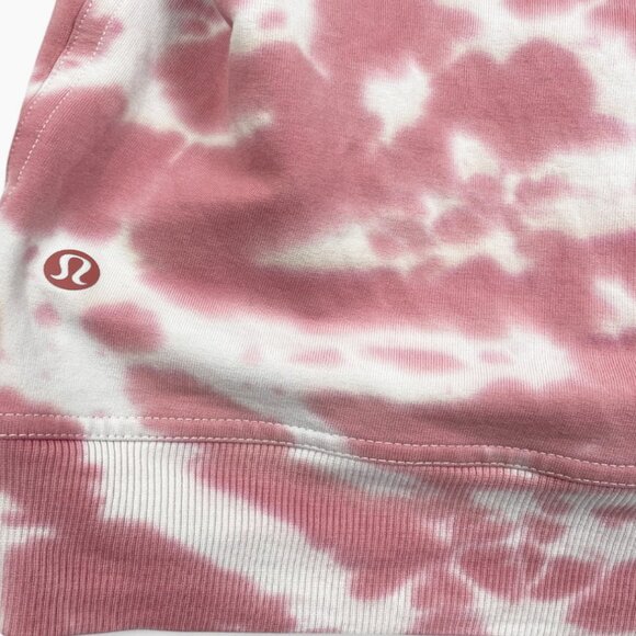 Lululemon Pink White Hooded Tie Dye Camo Hoodie Sweatshirt Pullover Women's 6 - Picture 12 of 13